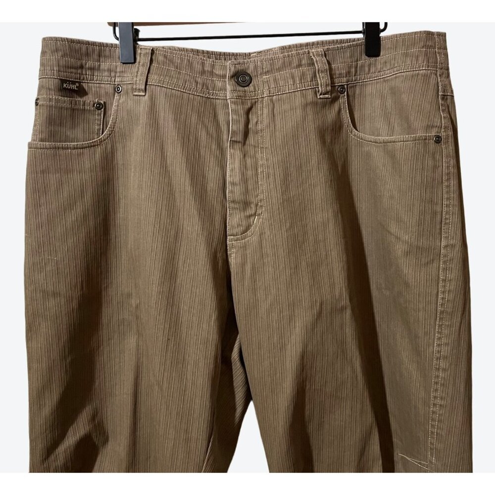 Kuhl Men's Vintage Midweight Brown Striped Hiking Pants 36" x 30" - Picture 3 of 7